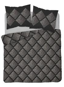 Gultas veļas komplekts Geometric POK-381, zelta krās./melna krās., 70 x 80 cm, 200 x 220 cm