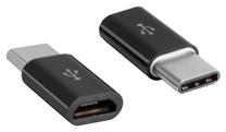 Adapteris Akyga AK-AD-46 USB 2.0 C male, Micro USB 2.0 B male, melna krās.
