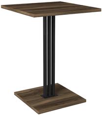 Kavos staliukas Kalune Design Hilda, juoda sp./riešuto sp., 44.8 cm x 44.8 cm x 60 cm