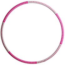 Vingrošanas riņķi Fitness Hoop, 85 cm, 1 kg, balta krās./rozā krās.