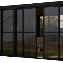 Lapenes siena Home4you Mirador 111, 236.5 cm, melna krās.