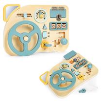 Развивающая доска EcoToys Steering Wheel, желтый цв.