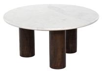 Kavos staliukas Miloo Timeless Shadow, ruda sp./balta sp., 90 cm x 90 cm x 41 cm