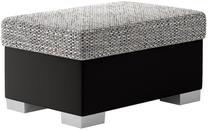 Pufas R4 Berlin 01, Soft 11, juoda sp./pilka sp., 55 cm x 85 cm x 40 cm