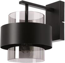 Lampa sienas Candellux Lighting Spiega 21-48083, E27, 1 x 60 W, pelēka krās. / melna krās.