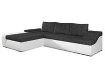 Kampinė sofa Ontario Berlin 02, Soft 17, balta sp./tamsiai pilka sp., kairinė, 200 x 296 cm x 88 cm