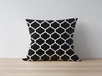 Dekoratyvinės pagalvėlės užvalkalas Mioli Decor a1109, balta sp./juoda sp., 43 cm x 43 cm