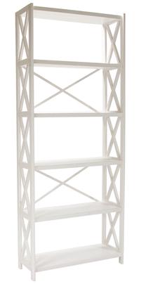 Pastatoma lentyna Home4you Alex, balta sp., 198 cm x 31 cm x 80 cm