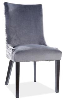 Valgomojo kėdė Leon Velvet, pilka sp., 51 cm x 45 cm x 99 cm