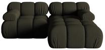 Modulinė sofa Micadoni Bellis 3D, žalia sp., dešininė, 188 x 155 cm x 64 cm