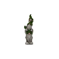 Sodo dekoracija "Nykštukai" Garden Center QN230208R, 11.5 cm x 13 cm x 41.5 cm, žalia sp./pilka sp.