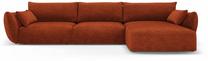 Kampinė sofa Cosmopolitan Design Matera, brick red s., dešininė, 171 x 308 cm x 85 cm