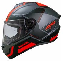 Motocikla ķivere Axxis Draken SONAR B5, XL (61-62 cm), melna krās./sarkana krās./pelēka krās.
