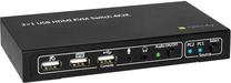 KVM komutators Techly 028696 2-port HDMI/USB KVM