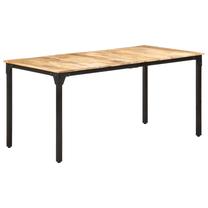 Stalas VLX 321974, ruda sp./juoda sp., 160 cm x 80 cm x 76 cm