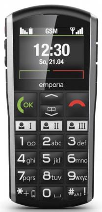 Telefons ar pogām Emporia Simplicity V27, 64 MB, melns krās.