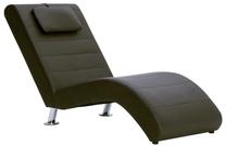 Krėslas VLX Chaise Longue 281279, ruda sp., 144 cm x 59 cm x 79 cm