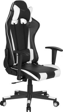 Игровой стул Beliani Gamer, 71 x 71 x 123 - 135 см, белый цв./черный цв.
