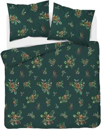 Kalėdinis patalynės užvalkalų komplektas POK-335, raudonas/žalias, 160 x 200 cm