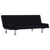 Sofa-lova VLX Polyester, juoda sp., 168 x 77 cm x 66 cm