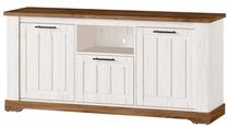 ТВ стол Szynaka Meble Country 26, коричневый цв./белый цв., 163 см x 45 см x 75 см