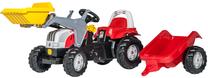 Педальный трактор Rolly Toys Steyr 6165 CVT, красный цв./серый цв.