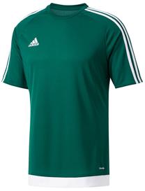 T krekls ar īsām piedurknēm, vīriešiem Adidas, balta krās./zaļa krās., 140 cm