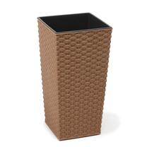 Gėlių vazonas Lamela Finezja Eco Wood RATTAN 822-38, plastikinis, Ø 25 cm, ruda sp.