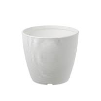 Gėlių vazonas Teraplast RING D48 H41, plastikinis, Ø 48 cm, balta sp.