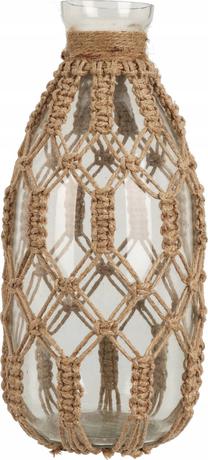 Ваза Home Styling Collection, 24 см, прозрачный цв./коричневый цв.