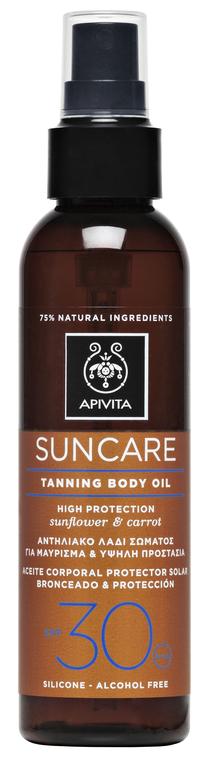 Stiprinantis įdegį aliejus Apivita SPF30, 100 ml