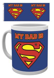 Krūzīte GBeye My Dad Is Superman, zila krās./balta krās./sarkana krās., 300 ml