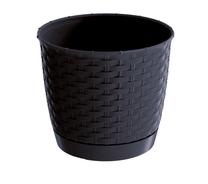Gėlių vazonas DRL0300, plastikinis, Ø 30 cm, juoda sp.