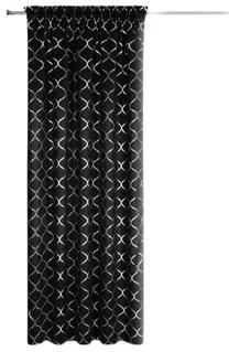 Blackout aizkari Mili, sudraba krās./melna krās., 140 cm x 270 cm
