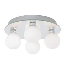 Šviestuvas lubų Searchlight Global 4337-4-LED, G9, 3000 °K, 4 x 2.5 W, balta sp. / chromo sp.