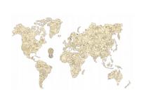 Medinė dėlionė Wooden City World Map XL, 80 cm x 120 cm, ruda sp.