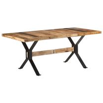 Stalas VLX 321610, ruda sp./juoda sp., 180 cm x 90 cm x 76 cm