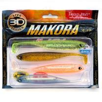 Gumijas zivis Salmo 3d makora shad tail 4.0in, daudzkrāsaina