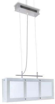 Valgusti rippuv VLX Glass 240547, E14, 3 x 50 W, valge v./hõbe v. / valge v.