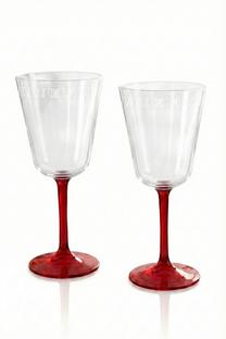Vyno taurių komplektas Hermia Forever Us, stiklas, 0.28 l, 2 vnt., raudona sp.