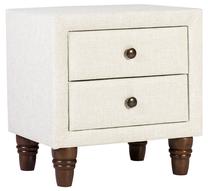 Naktinis staliukas Home4you Emilia 28801, smėlio/smėlio ruda, 41 cm x 50.5 cm x 55 cm