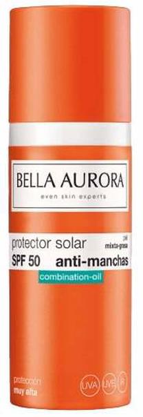 Priemonė įdegio priežiūrai veidui Bella Aurora Anti-Dark Spot SPF50, 50 ml