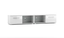 TV staliukas Double, baltas, 200 cm x 40 cm x 36 cm