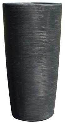 Puķu pods DM Grill Conical M, cementa, 32 cm x 32 cm, Ø 32 cm, melna krās.