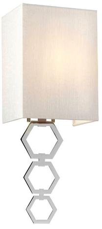 Šviestuvas sieninis Elstead Lighting Ria, E27, 1 x 60 W, balta sp. / chromo sp.