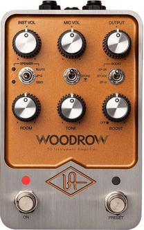 Elektriskās ģitāras procesors Universal Audio UAFX Woodrow '55 Instrument Amplifier - Guitar Effect, sudraba krās./bronzas krās.