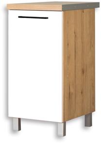 Apatinė virtuvinė spintelė Bodzio Bellona KBE40DKS-BI/DSC, ąžuolo sp./balta sp., 60 cm x 40 cm x 86 cm