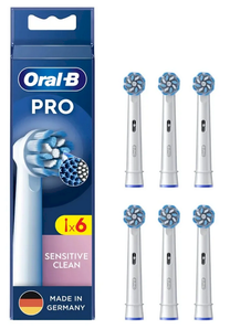 Elektriskās zobu birstes galviņa Oral-B Pro Sensitive Clean, balta krās., 6 gab.