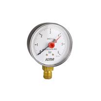Manomeeter ICMA 91257AB16, 63 mm, 1/4 tolli – väliskeere, 16 Bar