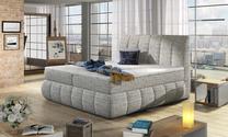 Lova dvigulė continental Vincenzo Berlin 01, 180 x 200 cm, pilka sp., su čiužiniu, su grotelėmis